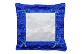подушка Синяя с накладкой
